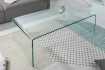 Table basse 110 cm design en verre trempé coloris transparent