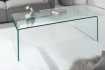 Table basse 110 cm design en verre trempé coloris transparent