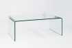 Table basse 110 cm design en verre trempé coloris transparent