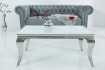 Table basse marbre argenté de style baroque 100 cm