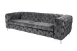Canapé design BAROQUE 240cm velours gris foncé
