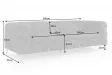 Canapé design BAROQUE 240cm velours gris foncé
