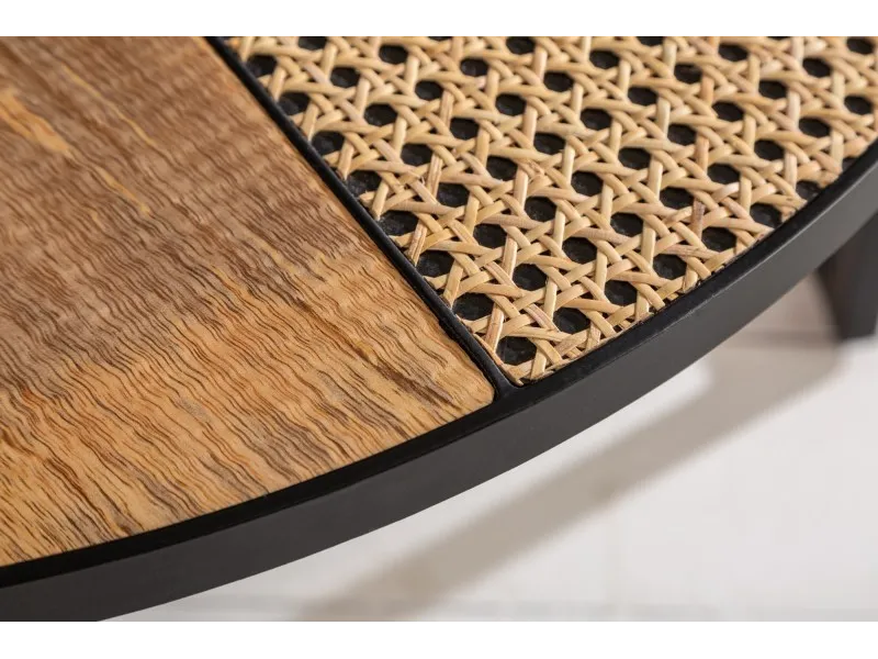 Ensemble de 2 tables d'appoint en bois massif