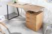 BUREAU STUDIO 160 CM ASPECT CHÊNE PIEDS METAL NOIR