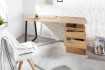 BUREAU STUDIO 160 CM ASPECT CHÊNE PIEDS METAL NOIR