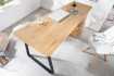 BUREAU STUDIO 160 CM ASPECT CHÊNE PIEDS METAL NOIR