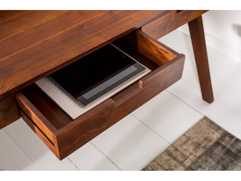 Bureau design en bois massif de 100cm coloris naturel