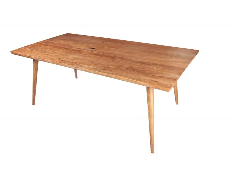 Table à manger design scandinave de 160cm coloris naturel en bois massif