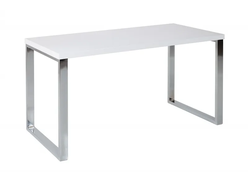 Bureau design 120x60 cm en bois teinté blanc