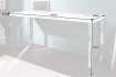 Bureau de 140x60 cm design coloris blanc laqué