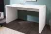 Bureau design 120x75 cm en bois teinté blanc laqué