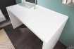 Bureau design 120x75 cm en bois teinté blanc laqué