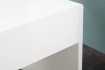 Bureau design 120x75 cm en bois teinté blanc laqué
