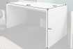 Bureau design 120x75 cm en bois teinté blanc laqué