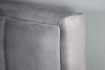 Lit design 160x200cm en velours coloris gris