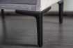 Table de chevet design de 45cm avec 2 tiroirs gris clair