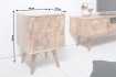Chevet design scandinave coloris naturel en bois massif à 2 tiroirs