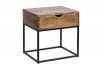 Table de chevet en bois massif style industriel 45cm