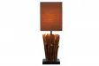 Lampe à poser de 15 cm en bois flotté coloris brun gris