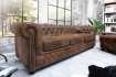 Canapé 3 places design chesterfield coloris marron