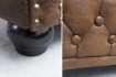 Canapé 3 places design chesterfield coloris marron