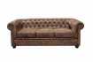 Canapé 3 places design chesterfield coloris marron