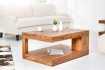 Table basse 90 cm design avec rangement en bois massif