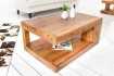 Table basse 90 cm design avec rangement en bois massif