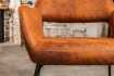 Chaise de salle à manger design coloris brun antique en microfibre