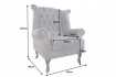 Fauteuil design Chesterfield coloris gris capitonné