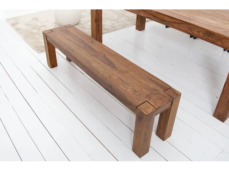 Banquette 160 cm design en bois naturel