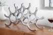 Porte-bouteilles design coloris argent