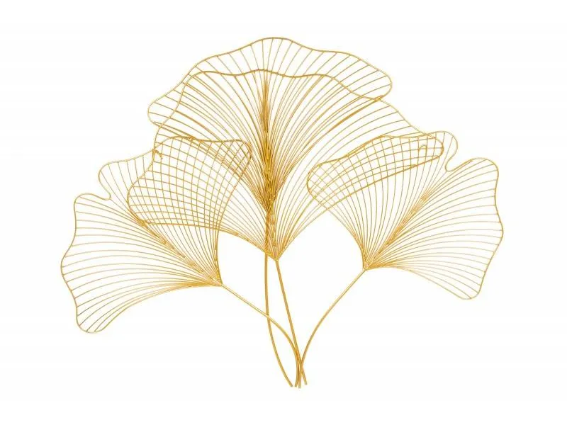 Décoration murale ginkgo 90cm coloris Or