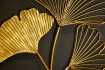 Décoration murale set de 3 ginkgo 40cm coloris Or