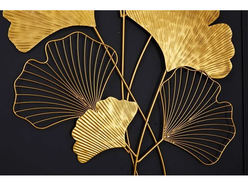Décoration murale Ginkgo Doré 110cm