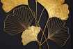 Décoration murale Ginkgo Doré 110cm