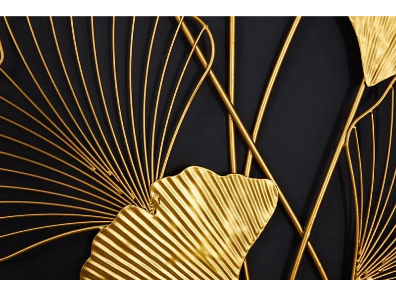 Décoration murale Ginkgo Doré 110cm