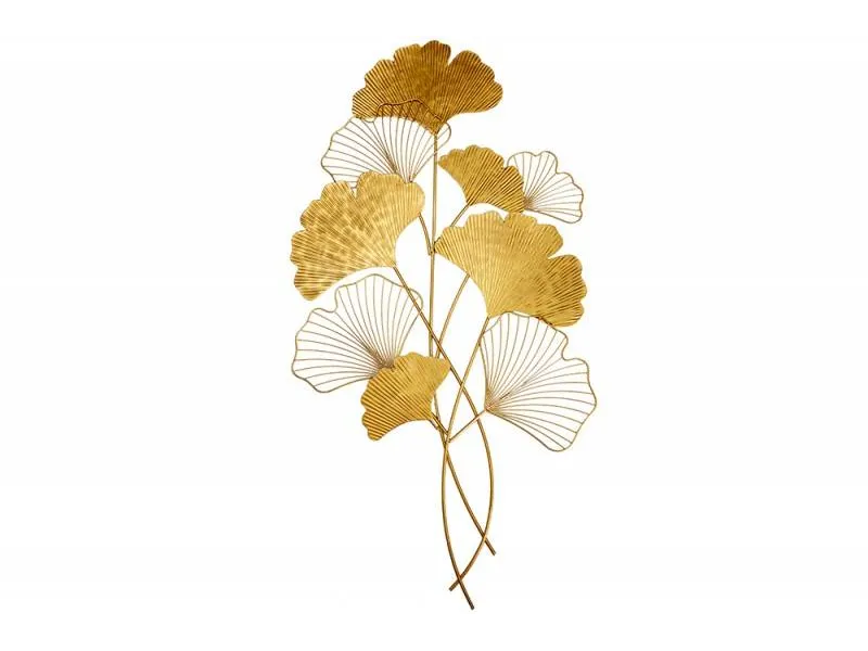 Décoration murale Ginkgo Doré 110cm