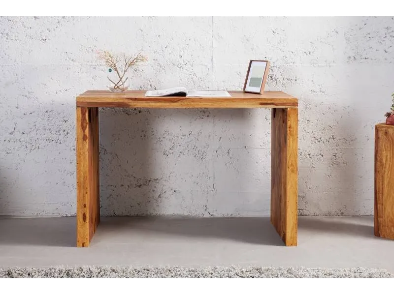 BUREAU DESIGN DE 100CM EN BOIS MASSIF COLORIS NATUREL