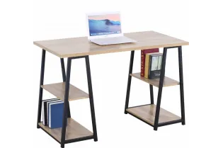Bureau 120 cm 'Malino' structure métal et bois