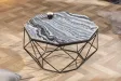 Table basse Diamond 70cm en marbre coloris gris