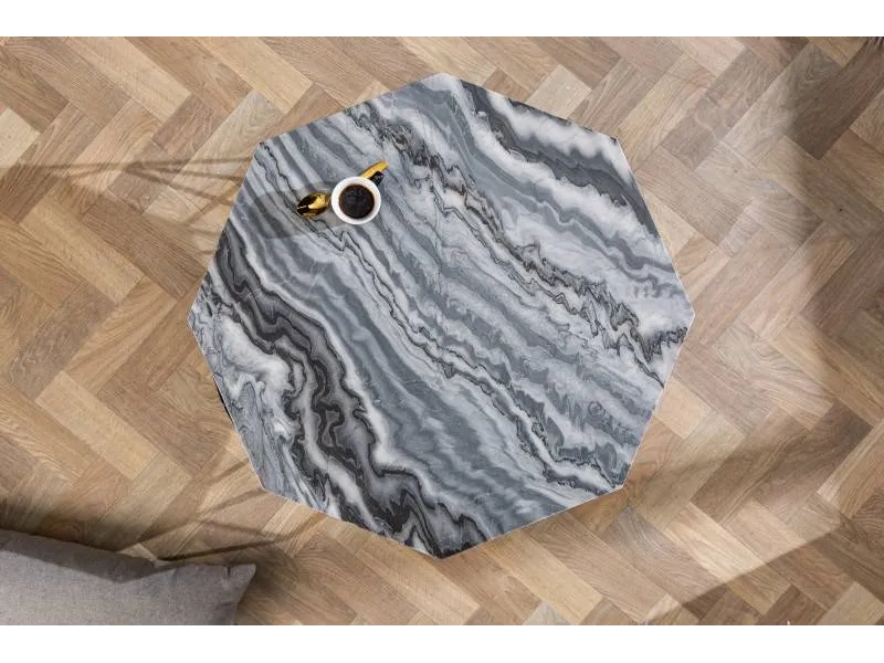 Table basse Diamond 70cm en marbre coloris gris