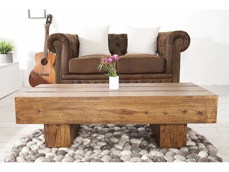 Table basse 100cm en bois massif