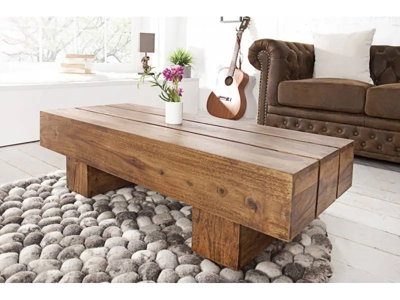 Table basse 100cm en bois massif