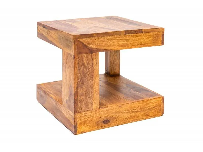 Table basse en bois massif de 45cm coloris naturel