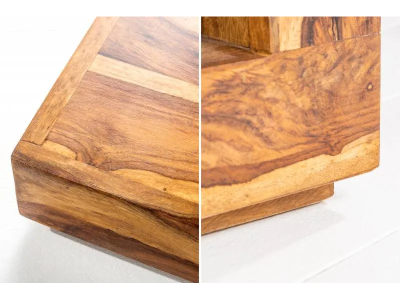 Table basse en bois massif de 60cm coloris naturel