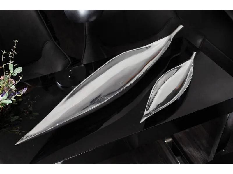 Bol de fruits décoratif 40 cm en aluminium argenté