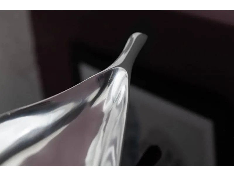 Bol de fruits design en aluminium 60x15cm coloris argent