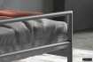 Lit moderne en métal coloris gris de 90x200 cm