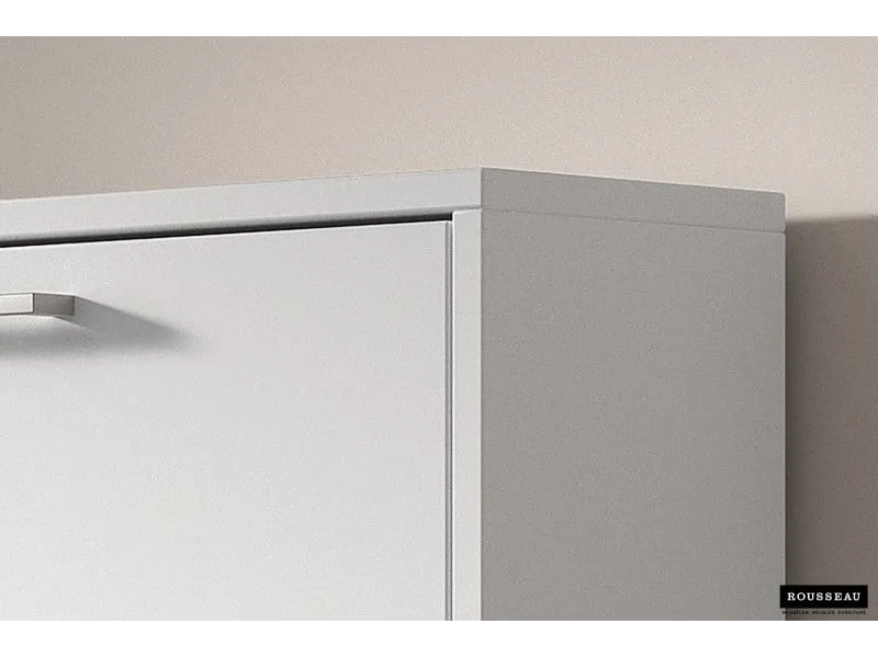 Meuble rangement chaussures, 3 compartiments, coloris blanc